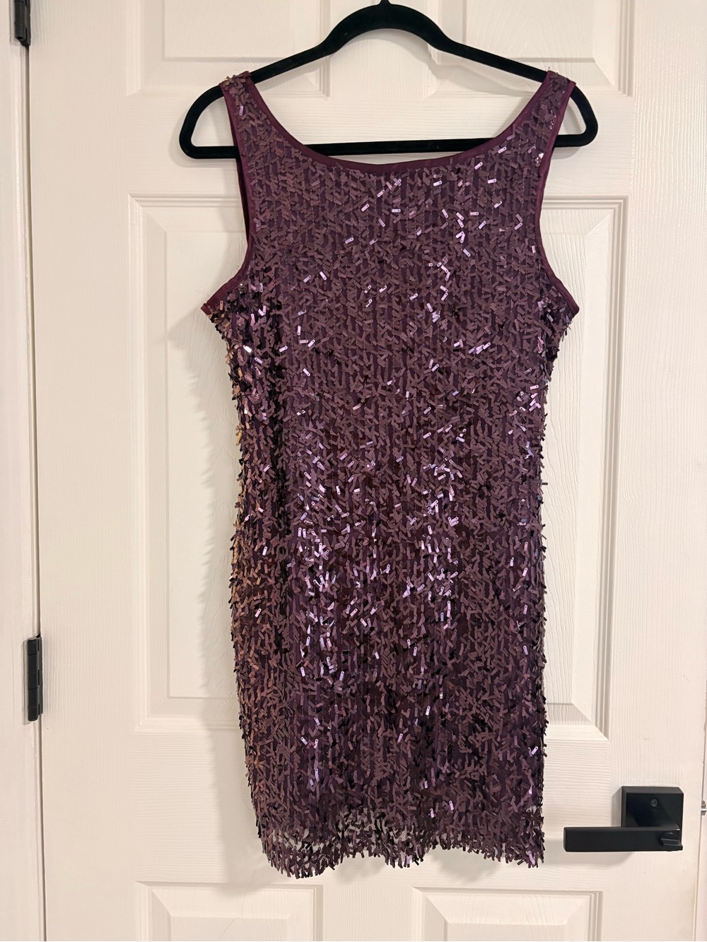 Women's Purple Sequin Sheath Dress